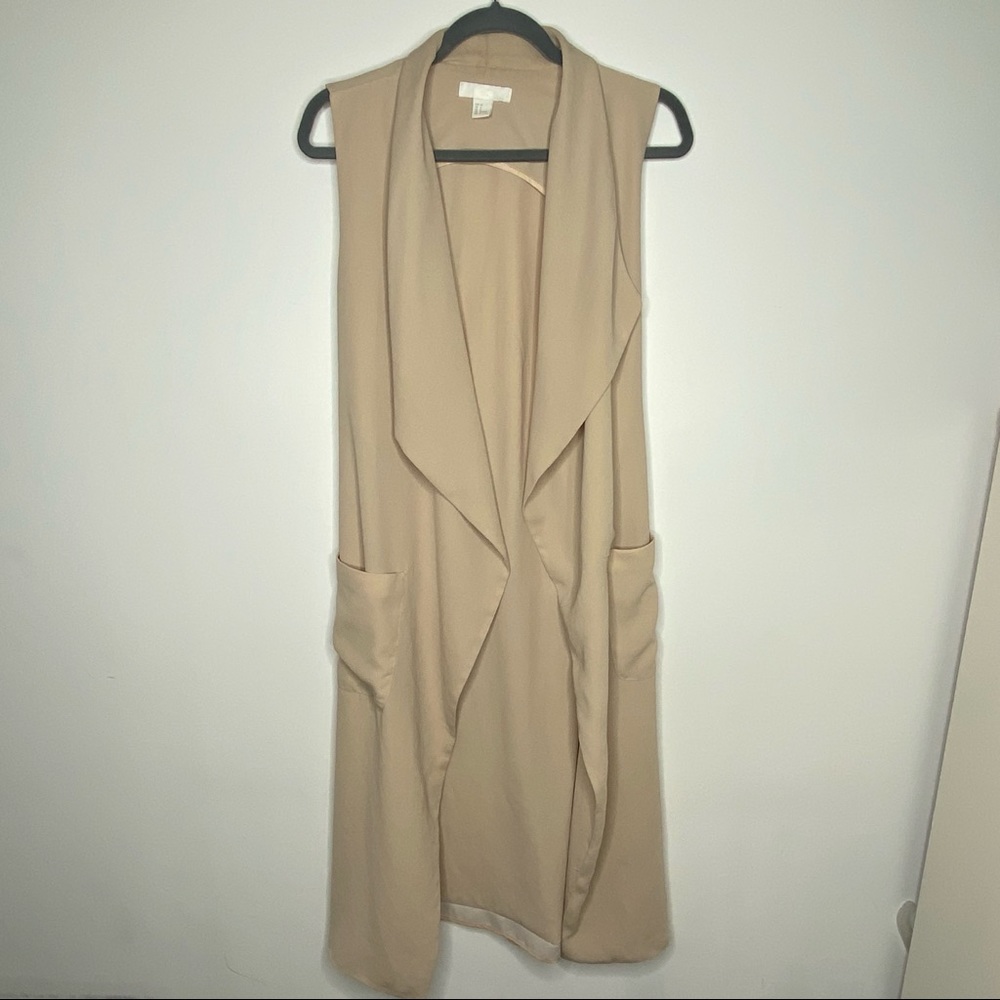 H&M Tan Draped Duster